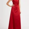 Возьмите Платье Aidan Mattox Red satin evening gown Размер 42 напрокат (Фото 5) в Москве