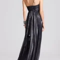 Возьмите Платье Aidan Mattox Silver Metallic Dress Размеры 40, 42, 46 напрокат (Фото 2) в Москве