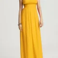 Возьмите Платье Aidan Mattox Yellow Shiffon Dress Размеры 40, 42 напрокат (Фото 2) в Москве