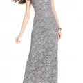 Возьмите Платье Alex Evenings Gray Lace Dress Long Размер 46 напрокат (Фото 2) в Москве