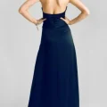 Возьмите Платье BCBGMAXAZRIA Indigo Satin Long Gown Размер 40 напрокат (Фото 2) в Москве