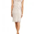 Возьмите Платье BCBGMAXAZRIA Silver Cocktail Dress Lace Размеры 44, 46, 48 напрокат (Фото 1) в Москве