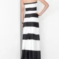 Возьмите Платье BCBGMAXAZRIA Tiered Long BlackWhite Dress P Размер 48 напрокат (Фото 1) в Москве
