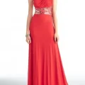 Возьмите Платье Betsy and Adam Corall One Sholder Gown Размер 48 напрокат (Фото 2) в Москве