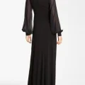 Возьмите Платье Eliza J Evening Long Sleeve Gown Размеры 44,  46, 48 напрокат (Фото 5) в Москве