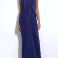 Возьмите Платье Js boutique Draped Jersey Dress Navy Размер 44 напрокат (Фото 1) в Москве