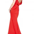 Возьмите Платье Js boutique Red Gown Puff Sleeve Open Back Размер 44 напрокат (Фото 1) в Москве