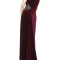 Возьмите Платье Js boutique Red Velour Gown Размер 46 напрокат (Фото 2) в Москве