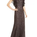 Возьмите Платье Js Collections Grey Blouson Gown Размеры 42, 44, 46 напрокат (Фото 1) в Москве