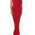 Возьмите Платье Js Collections Red Pleated Gown Р Размер 42 напрокат (Фото 1) в Москве