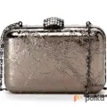 Возьмите Клатч Jessica McClintock Metallik clutch pewter/platinum	 напрокат (Фото 1) в Москве