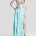 Возьмите Платье Terani Couture Nude Tiffany Blue Gown напрокат (Фото 2) в Москве