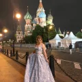 Возьмите Нежное бело-голубое платье в пол напрокат (Фото 3) в Москве