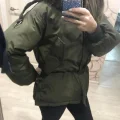 Возьмите Куртка хаки зеленая женская зимняя напрокат (Фото 2) в Москве