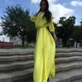 Возьмите Желтое платье шифоновое бальное свадебное напрокат (Фото 1) в Москве