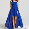Возьмите Вечернее платье  Aidan Mattox Blue High-low Dress напрокат (Фото 1) в Москве