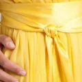 Возьмите Платье Native Rose Yellow Belted Silk Chiffon Gown напрокат (Фото 2) в Москве