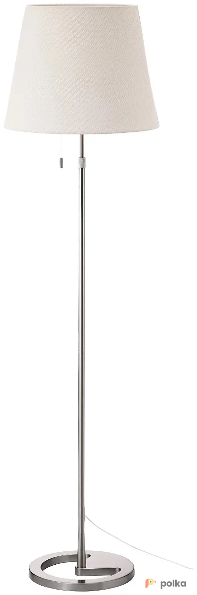 Возьмите Торшер ИКЕА НИФОРС, E27, 13 Вт, цвет арматуры: никель, цвет плафона/абажура: белый напрокат (Фото 1) в Москве