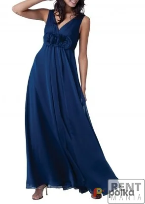 Возьмите Платье Adrianna Papell Indigo dress roses front напрокат (Фото 1) в Москве