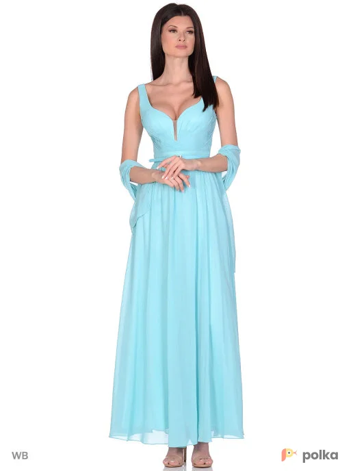 Возьмите Вечернее голубое платье р.42-44 напрокат (Фото 1) в Москве