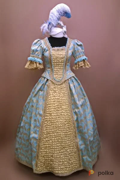 Возьмите Женское платье в стиле барокко (Голубое) напрокат (Фото 1) в Санкт-Петербурге