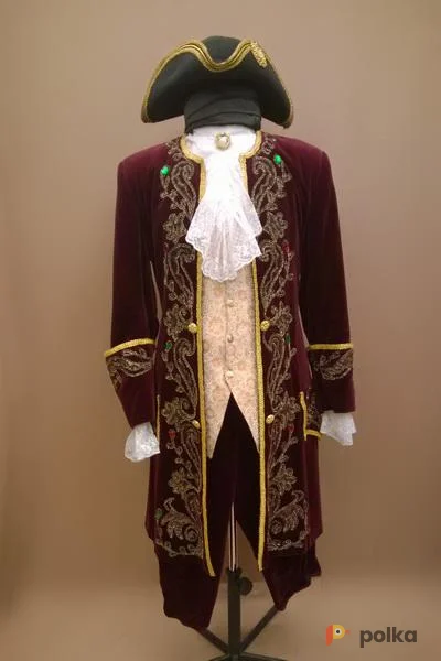 Возьмите Мужской исторический костюм барокко, цвет вишня напрокат (Фото 1) в Санкт-Петербурге