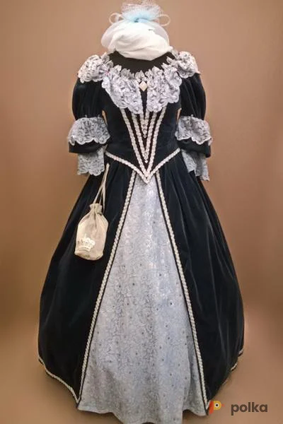 Возьмите Женское платье в стиле барокко (Тёмно-синее) напрокат (Фото 1) в Санкт-Петербурге