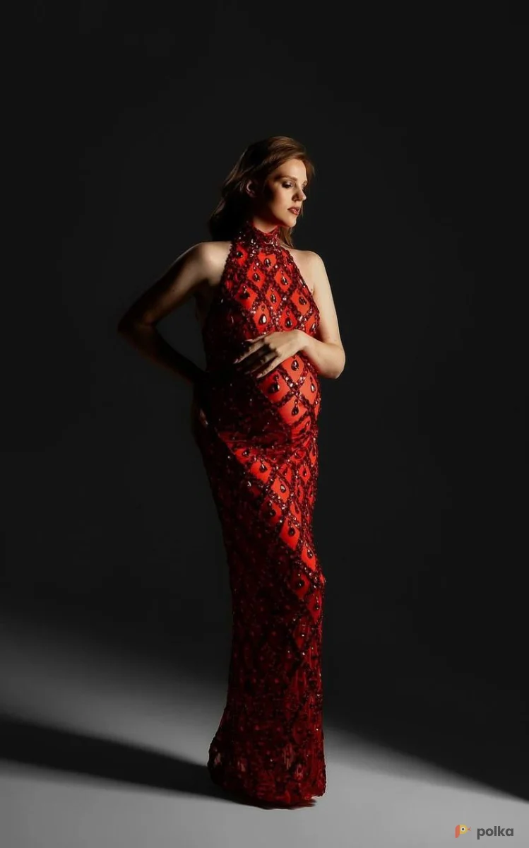 Возьмите Красное платье с кристаллами в аренду напрокат (Фото 1) в Москве