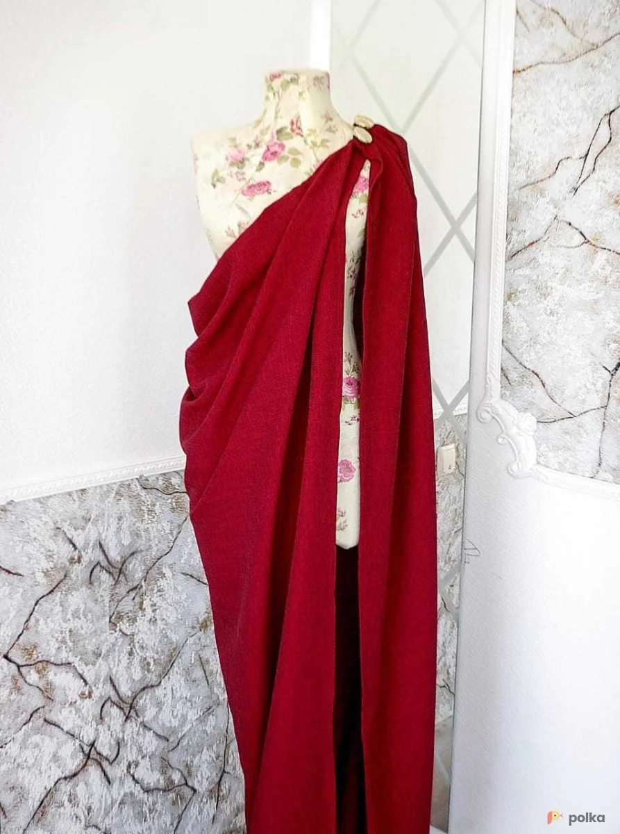 Возьмите Бордовый льняной плащ напрокат (Фото 1) в Москве