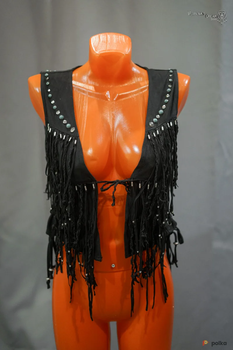 Возьмите Черный жилет с бахромой напрокат (Фото 1) в Москве