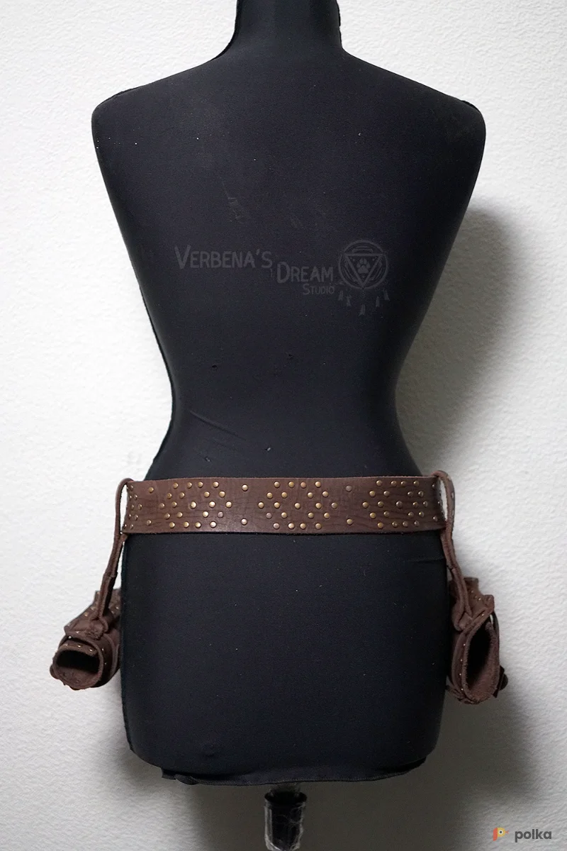 Возьмите Коричневый широкий пояс с подвесом для меча напрокат (Фото 1) в Москве