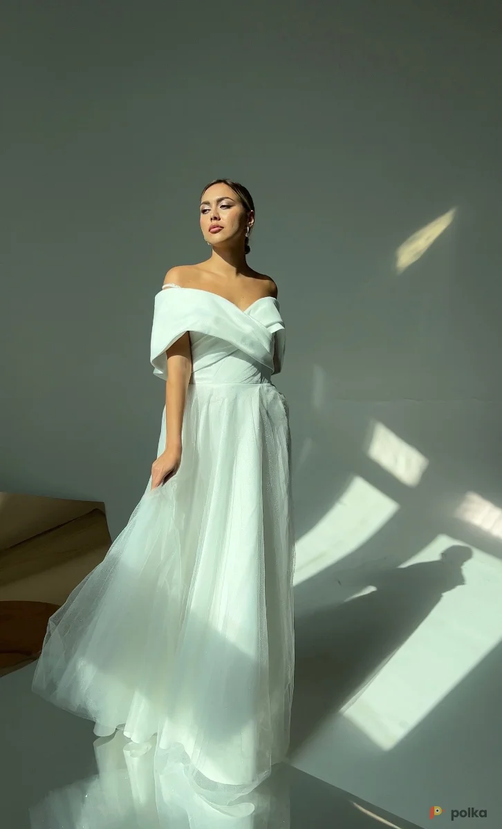 Возьмите Платье свадебное Альбина белое блеск напрокат (Фото 1) В Туле