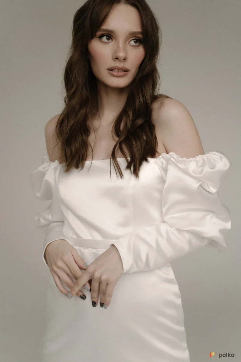 Возьмите Платье свадебное Лия Атлас напрокат (Фото 1) В Туле