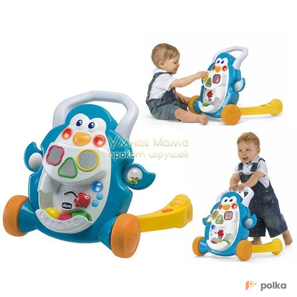 Возьмите ХОДУНКИ-КАТАЛКА 2 В 1 "ПИНГВИН", CHICCO напрокат (Фото 1) В Ростове-на-Дону