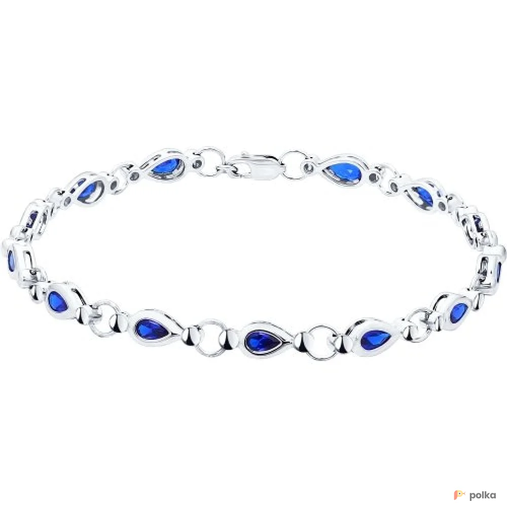 Возьмите Женский браслет серебряный синий напрокат (Фото 1) в Москве