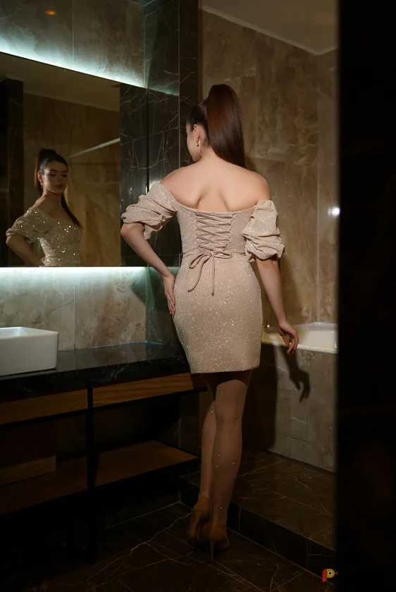 Возьмите Платье вечернее Эсперанса Золото блеск напрокат (Фото 1) В Туле