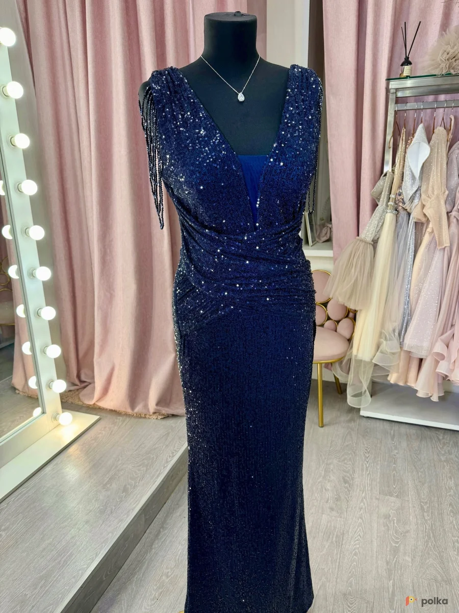 Возьмите Платье вечернее Кэмерон синее напрокат (Фото 1) В Туле