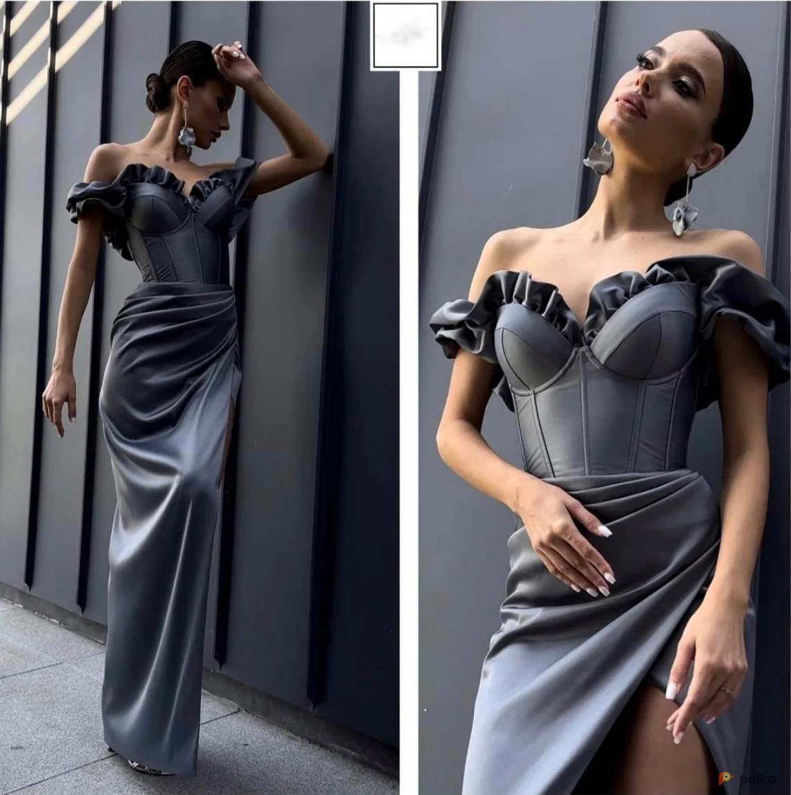 Возьмите Платье вечернее Элария сталь напрокат (Фото 1) В Туле