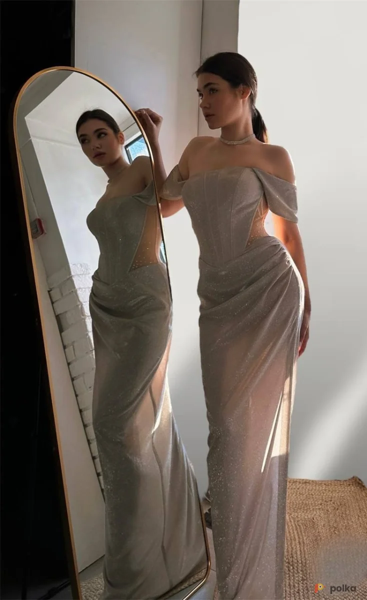 Возьмите Платье вечернее Анна бежевое напрокат (Фото 1) В Туле