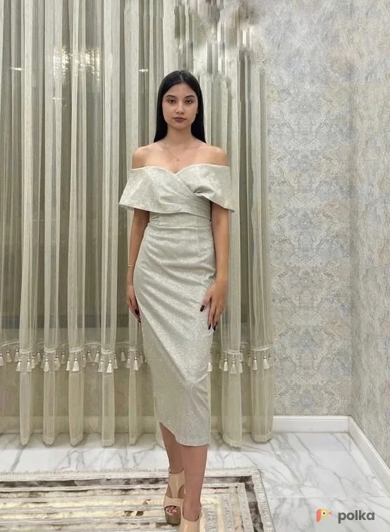 Возьмите Платье вечернее Долорес беж блеск напрокат (Фото 1) В Туле