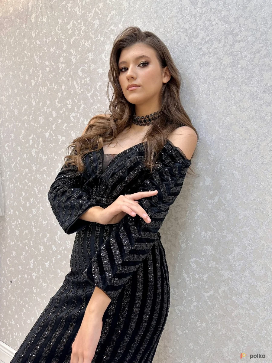 Возьмите Платье вечернее Касандра чёрное напрокат (Фото 1) В Туле