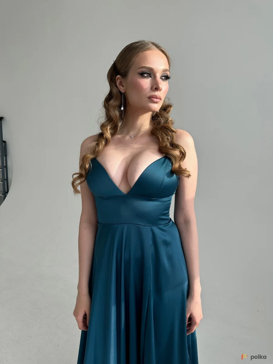 Возьмите Платье вечернее Каролина морская волна напрокат (Фото 1) В Туле