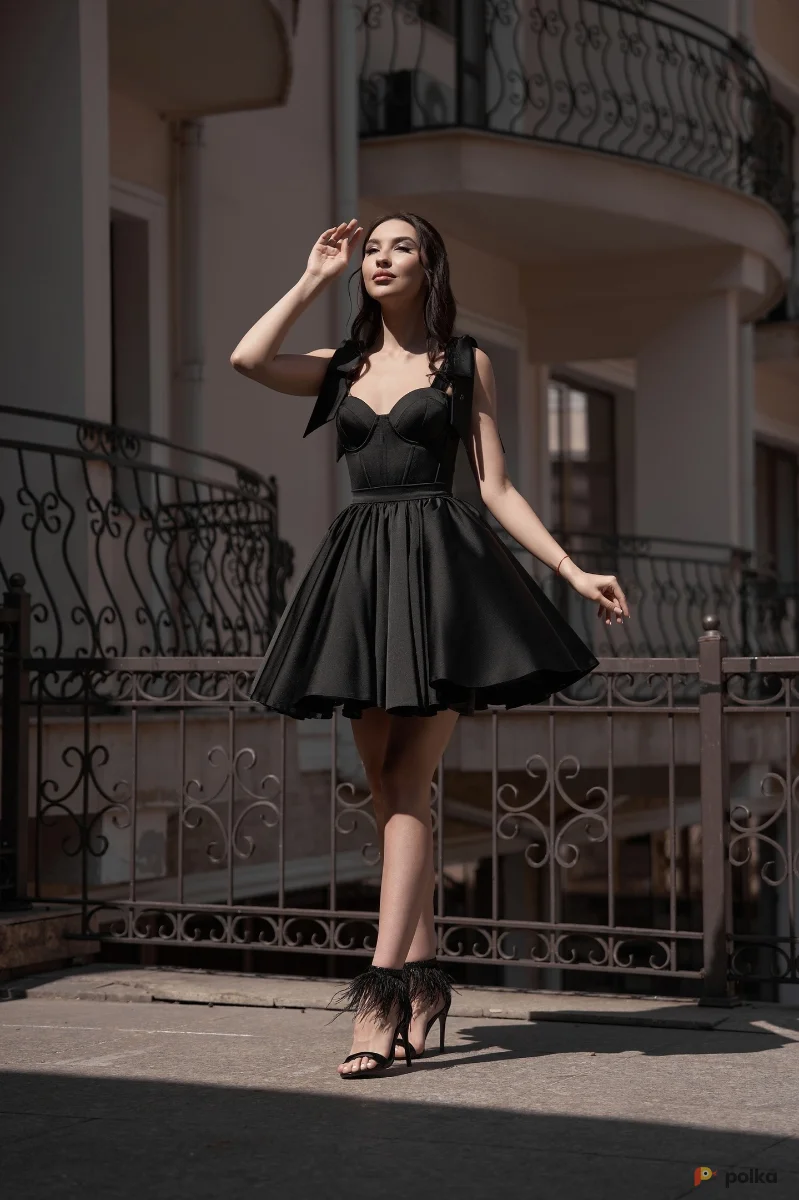 Возьмите Платье вечернее Альдега чёрное с юбкой напрокат (Фото 1) В Туле