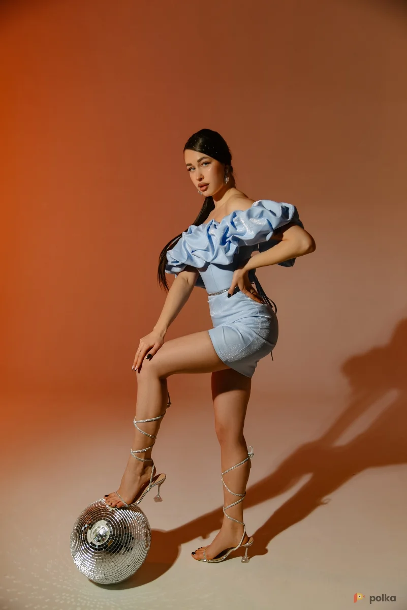 Возьмите Платье вечернее Боул Blue мини напрокат (Фото 1) В Туле