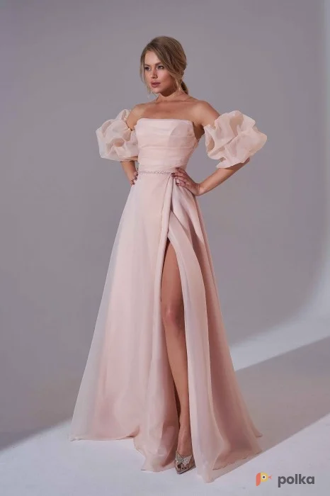 Возьмите Платье вечернее Николь Бежевое напрокат (Фото 1) В Туле