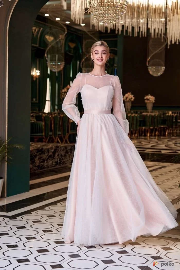 Возьмите Платье вечернее Жаклин Бежевое напрокат (Фото 1) В Туле