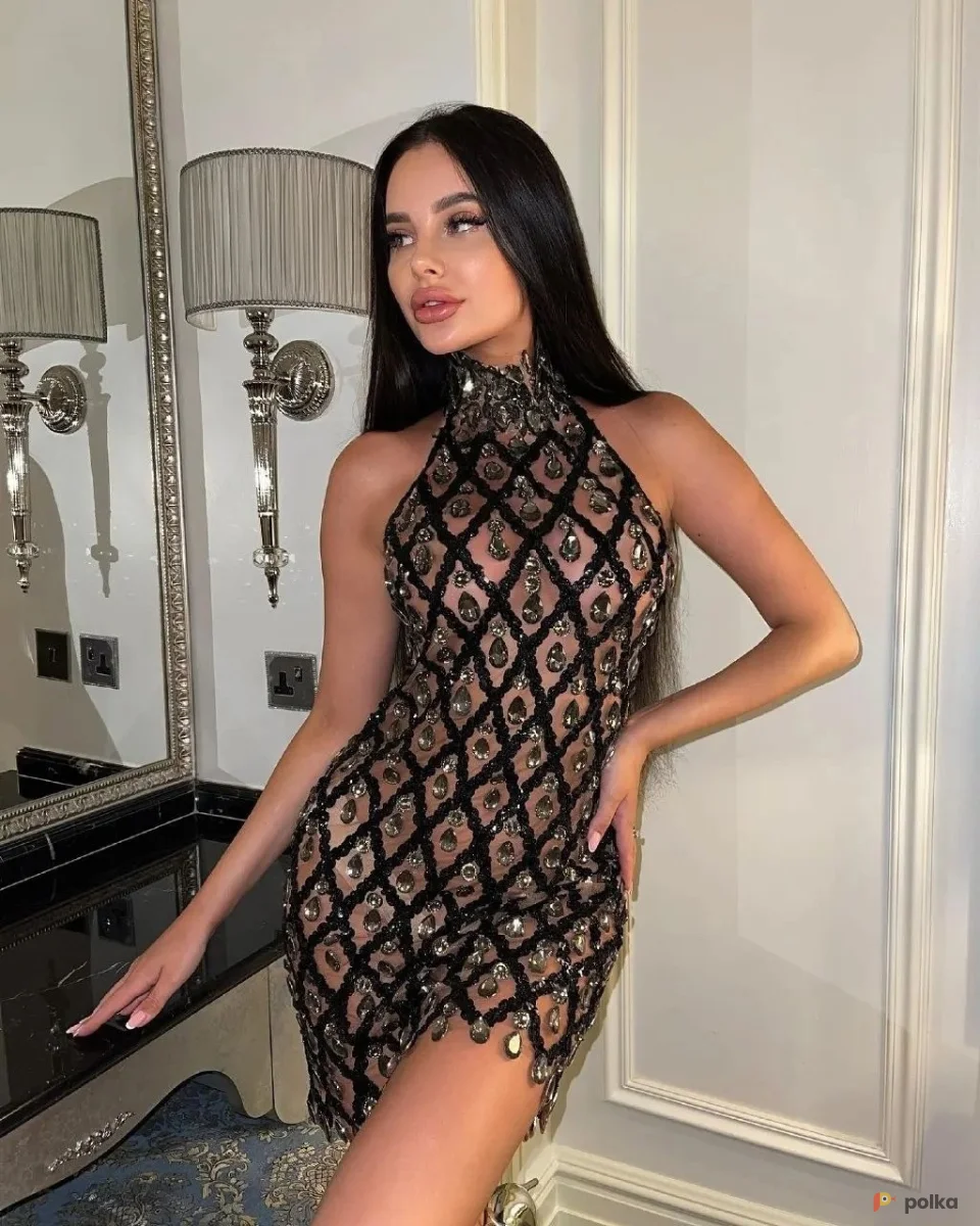 Возьмите Платье вечернее Бейонсе чёрное мини напрокат (Фото 1) В Туле