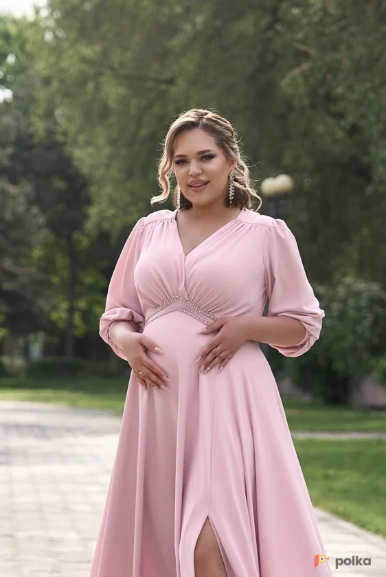 Возьмите Платье вечернее Солария пудра миди напрокат (Фото 1) В Туле