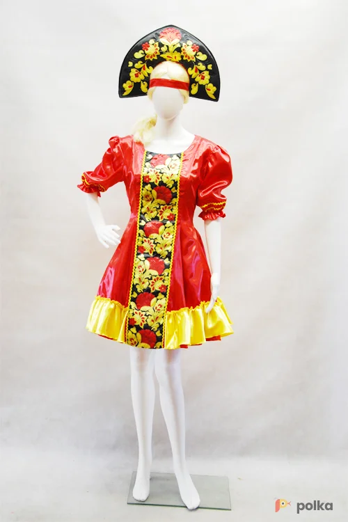 Возьмите "РУССКИЙ НАРОДНЫЙ КАДРИЛЬНЫЙ КОСТЮМ ""ХОХЛОМА-1"" " напрокат (Фото 1) в Москве