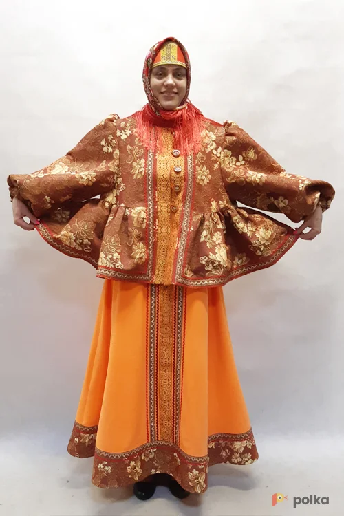 Возьмите РУССКИЙ НАРОДНЫЙ КОСТЮМ БОЯРСКИЙ (флис+гобелен) №1 напрокат (Фото 1) в Москве